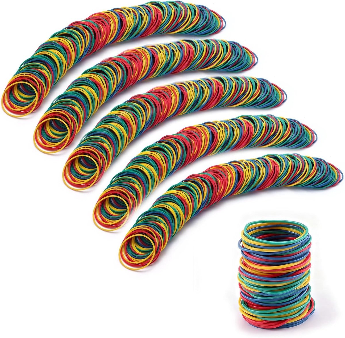 Hoogwaardige rubberen banden - 800 stuks, 38 mm, elastisch en duurzaam voor huishoudelijk gebruik