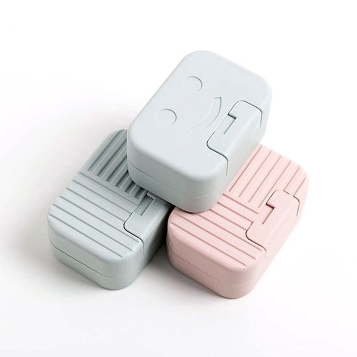 Reiszeepdoos Antilekkage - Compact - Duurzaam - Geschikt voor Reizen - Dubbele Gat Gesp - 11cm x 7,5cm x 5cm - Zeepcontainer