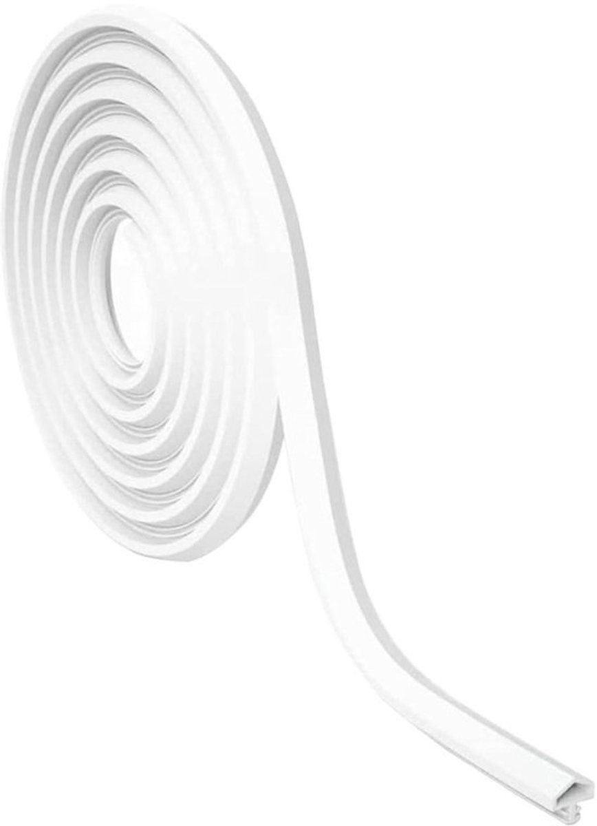 Deurafdichting voor kamerdeuren - Rubberen afdichting - 5 meter - TPE-rubber - Wit