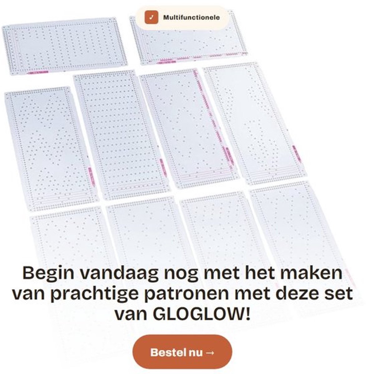Punching-kaarten-set - 10 stuks - Professionele plastic kaarten - Voor Silver Reed-breimachine - Gebruiksvriendelijk - 10 patronen - Breipatroonkaarten