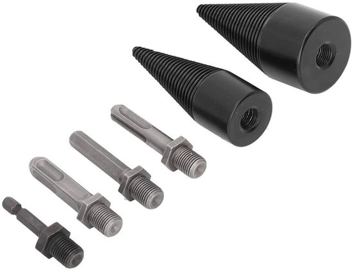 Professionele Houtboor Set met 6 Stukken, Carbon Staal Boren voor Houtbewerking en Verstelbare Conen