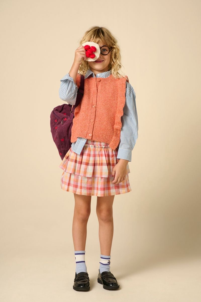 Sissy-Boy - Oranje geruite rok