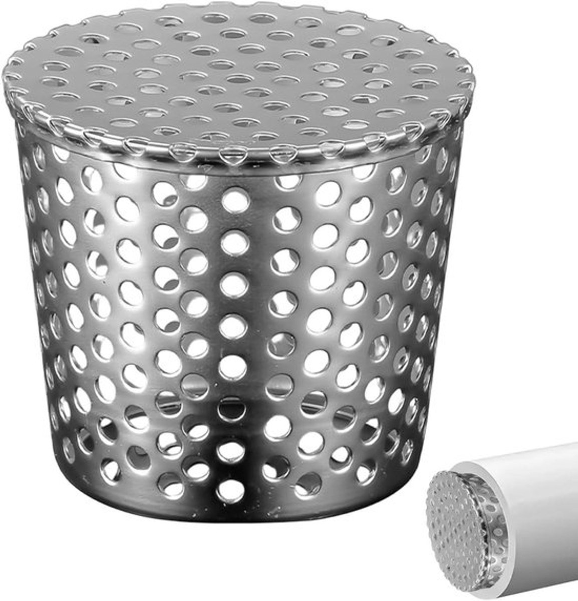 Roestvrijstalen Bladbescherming voor Regenpijp 75-90 mm - Gaten van 5 mm - Dakgootbescherming voor Tuin en Binnenplaats