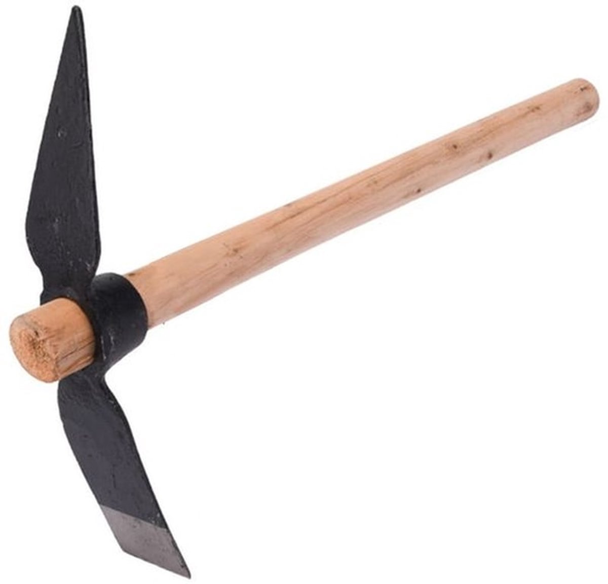 Tuinhouweel Hoog Koolstofstaal - Tuinspike - Houten Handvat - Dubbele Hoofd Pick - 400 mm - Sterk en Duurzaam - Tuinschoffel