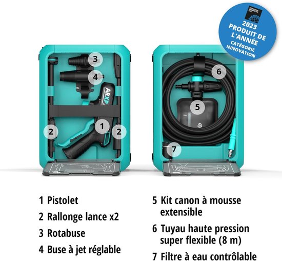 Compacte Hogedrukreiniger 2500 W - 180 Bar - 500 l/u voor Huishoudelijk Gebruik — afbeelding 2