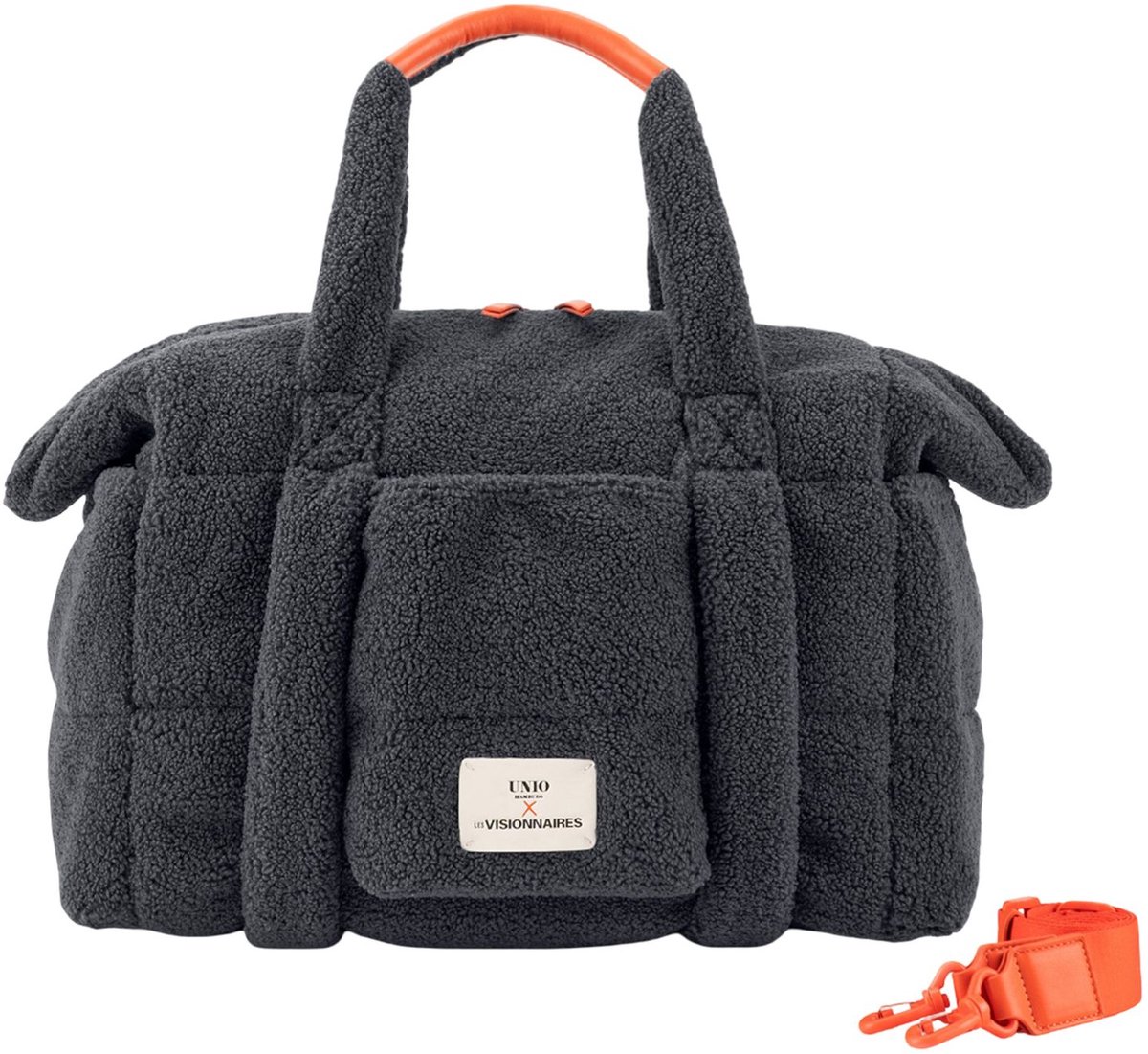 Unio Hamburg x Les Visionnaires reistas Teddy Travel Bag Unio Anthrazith antraciet