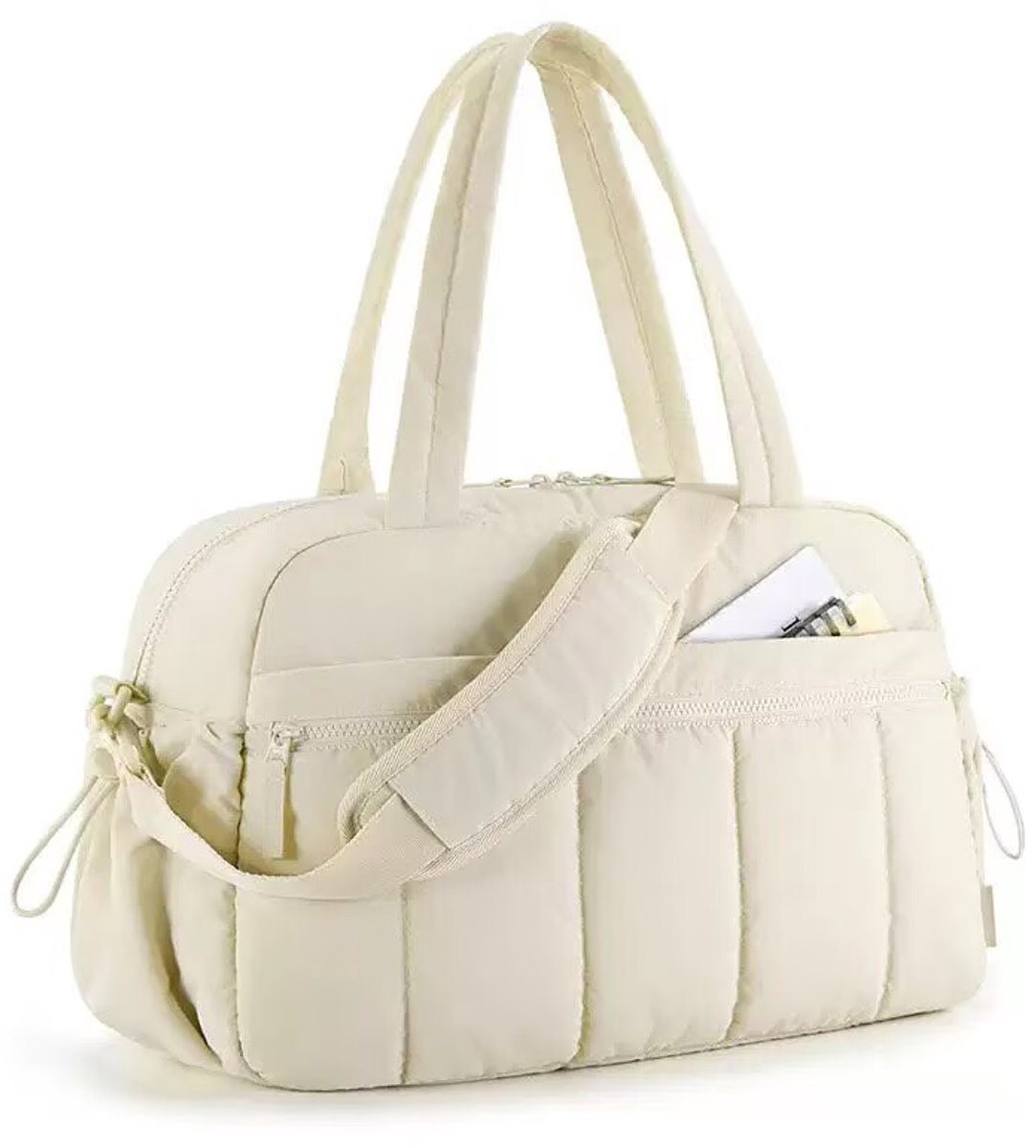 Reistas/handtas - Bagage-organizer - Ruime reistas - Dames weekendtas 40x30x20cm - Beige