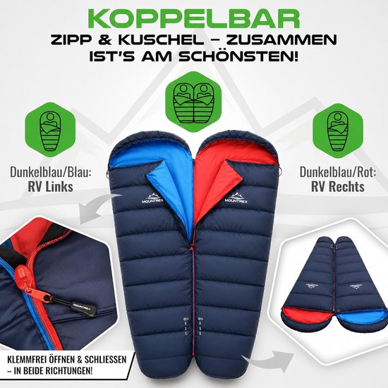 SnelShoppen - Ultralichte Slaapzak voor Winter en Zomer - Mummieslaapzak met Klein Verpakkingsformaat (760 g/1500 g) voor Camping en Outdoor Gebruik — afbeelding 4