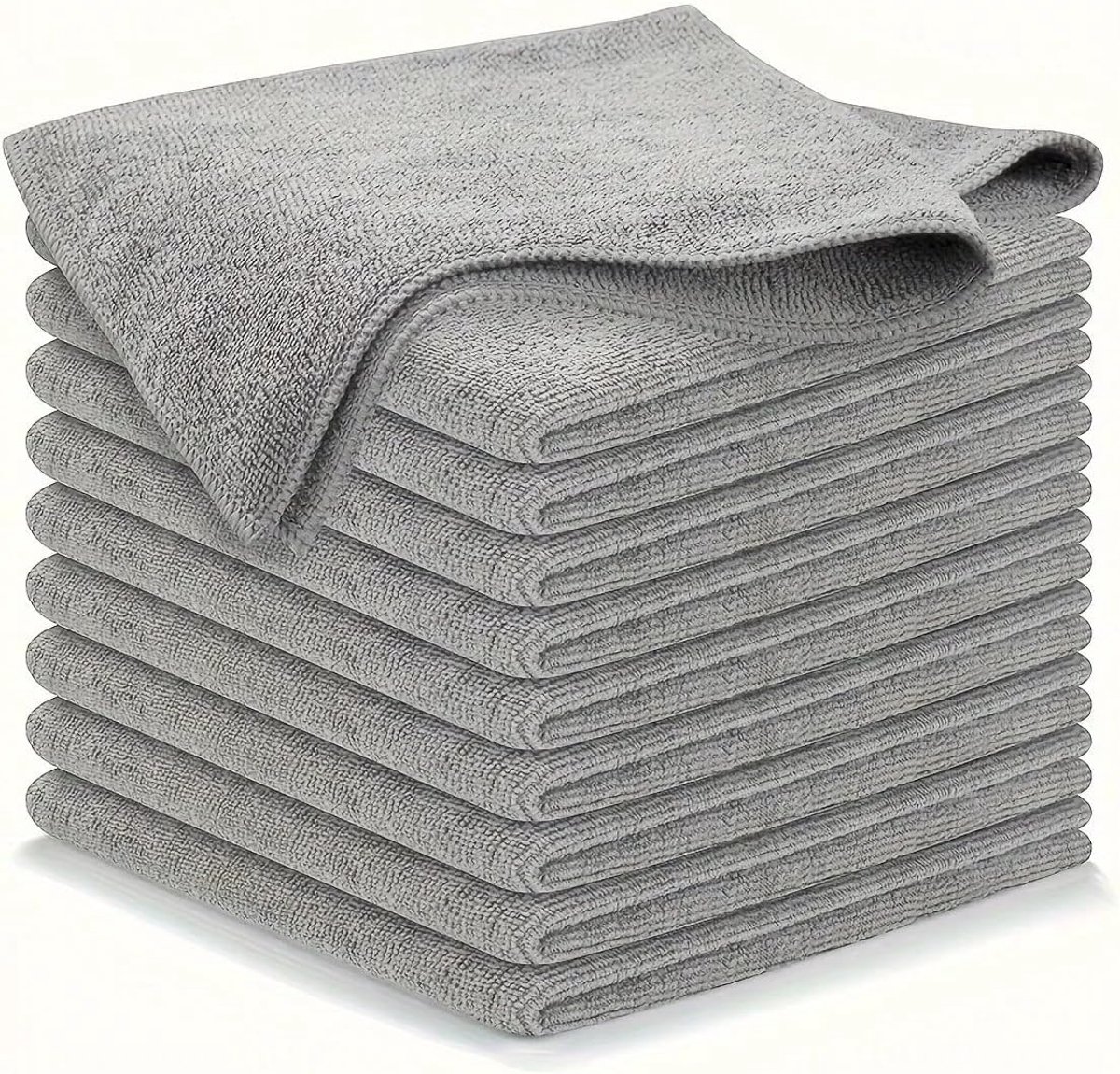 Generisch Microfibre Cloths 25 x 25 cm, Pack of 10 Grey, Absorbent for Car and Household - ShopVlot