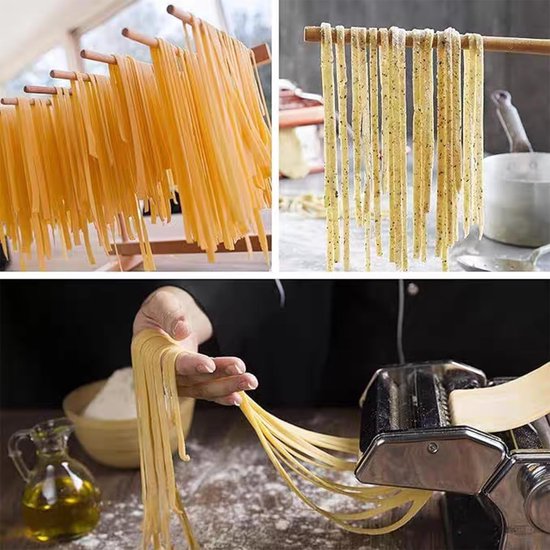 SnelShoppen - Noedelstandaard met 12 Staven, Ruimtebesparende Pastadroger voor Verse Pasta, Makkelijk te Reinigen, Ideaal voor Keuken en Koken van Snelshoppen — afbeelding 5