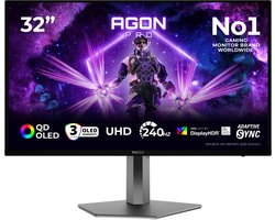 AOC AGON PRO AG326UZD2 computer monitor 80 cm (31.5") 3840 x 2160 Pixels 4K Ultra HD OLED Zwart