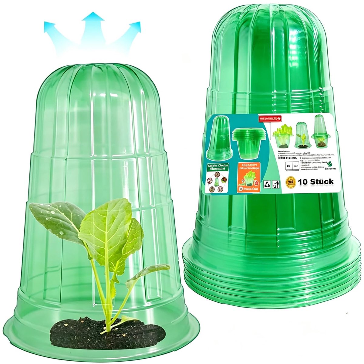 SnelShoppen - Emyimom Plantenhoed, Beschermende Plantenmuts voor Slaplanten tegen Vogels, Slakken, Vorst en Kou - Ideaal voor Tuin, Buiten en Groeioms