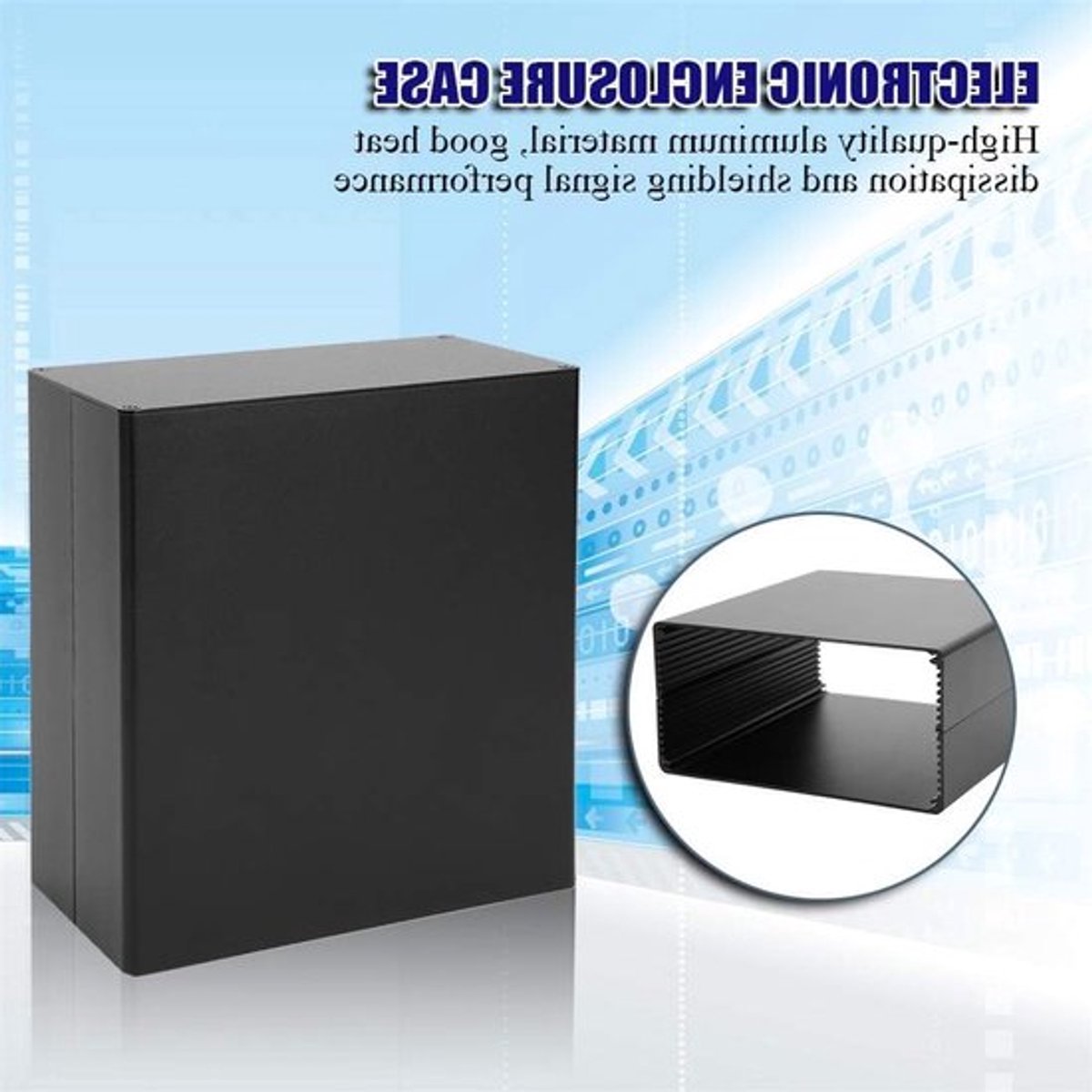 Aluminium Projectdoos voor Elektronische Toepassingen, Doos voor Elektrische Verbindingen, DIY Behuizing met Warmteafvoer voor PCB en Split Enclosure