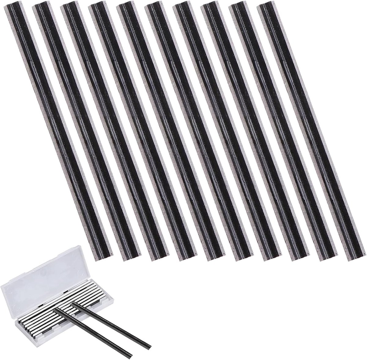 Set van 10 vervangende 82mm houtbewerkingsmessen voor elektrische vlakschuurmachines, omkeerbare messen voor professioneel gebruik