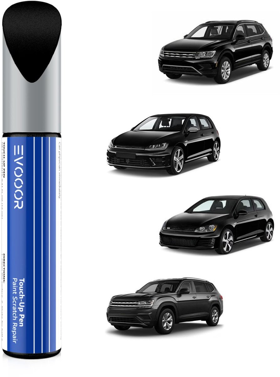 SnelShoppen - Deep Black Pearl autolak retoucheren voor Volkswagen/VW, krasreparatie, snelle en eenvoudige oplossing voor auto, ideaal voor krasjes en