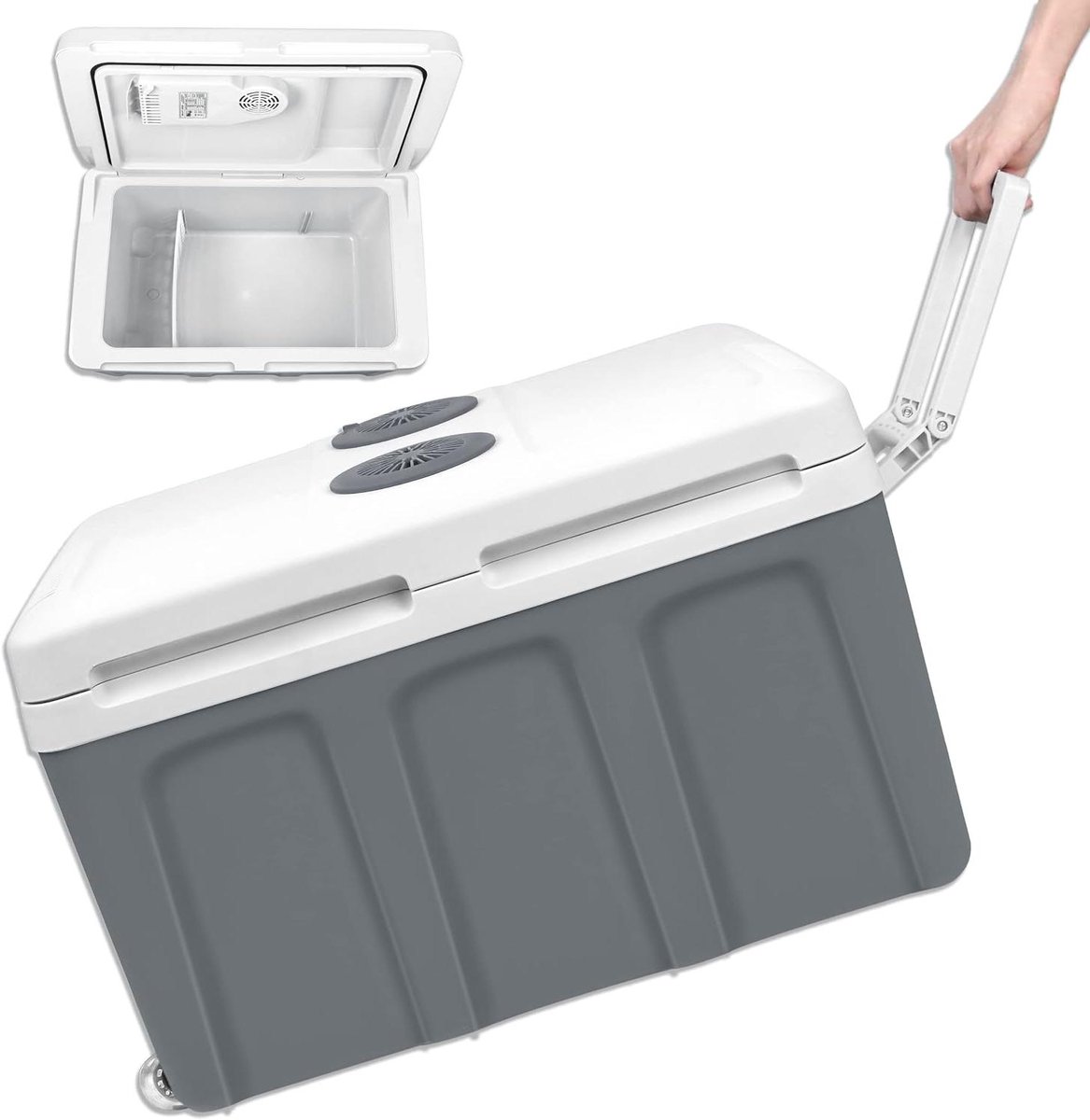 Elektrische Koelbox - Mini Koelkast - Kamperen en Reizen - Koel en Warmhoudfunctie - 48 Liter - Zwart