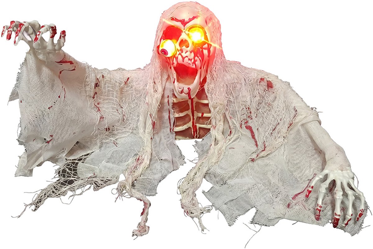 Clayre & Eef Halloween decoratie Overig Wit Kunststof Herfst decoratie