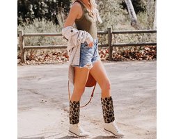 Dames Beenwarmers met Bont en Luipaardprint - Korte Furry Warmers voor Ballet, Cosplay en Wintergebruik