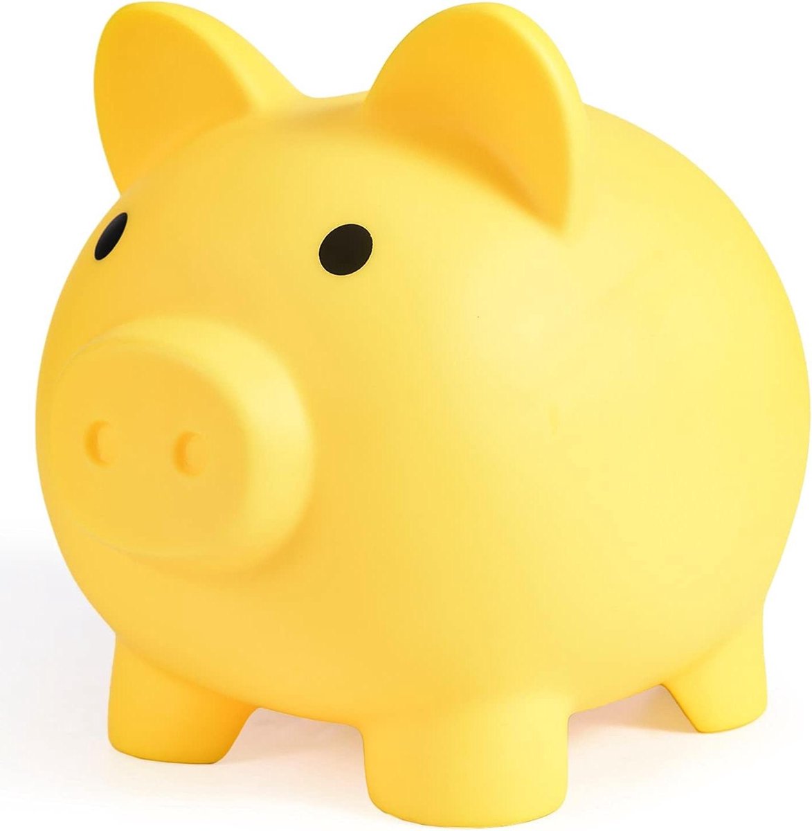 Spaarpot Kinderen - Geldkistje Myn Eerste - Geld Leren Sparen - Onbreekbaar Plastic - Groot Formaat - Geel