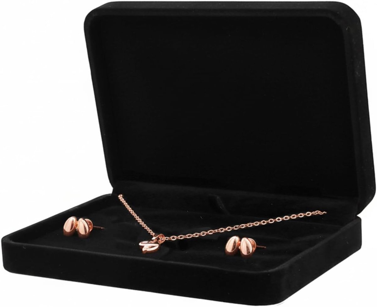 SnelShoppen - Fluwelen Grote Halskettingen Set - Sieradenopslag met Geschenkdozen - Reissieradenorganizer voor Halskettingen en Oorringen - Perfect vo