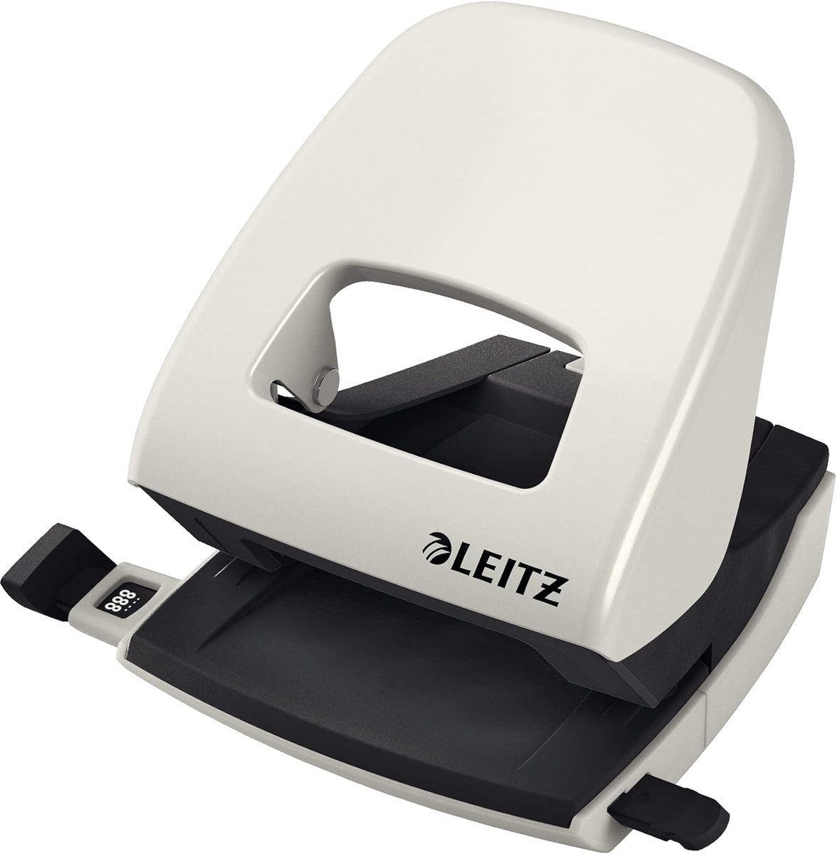 SnelShoppen - Perforator voor maximaal 30 vellen, metalen perforator, grijs, ideaal voor kantoor en school, stevig en duurzaam, perfect voor het organ