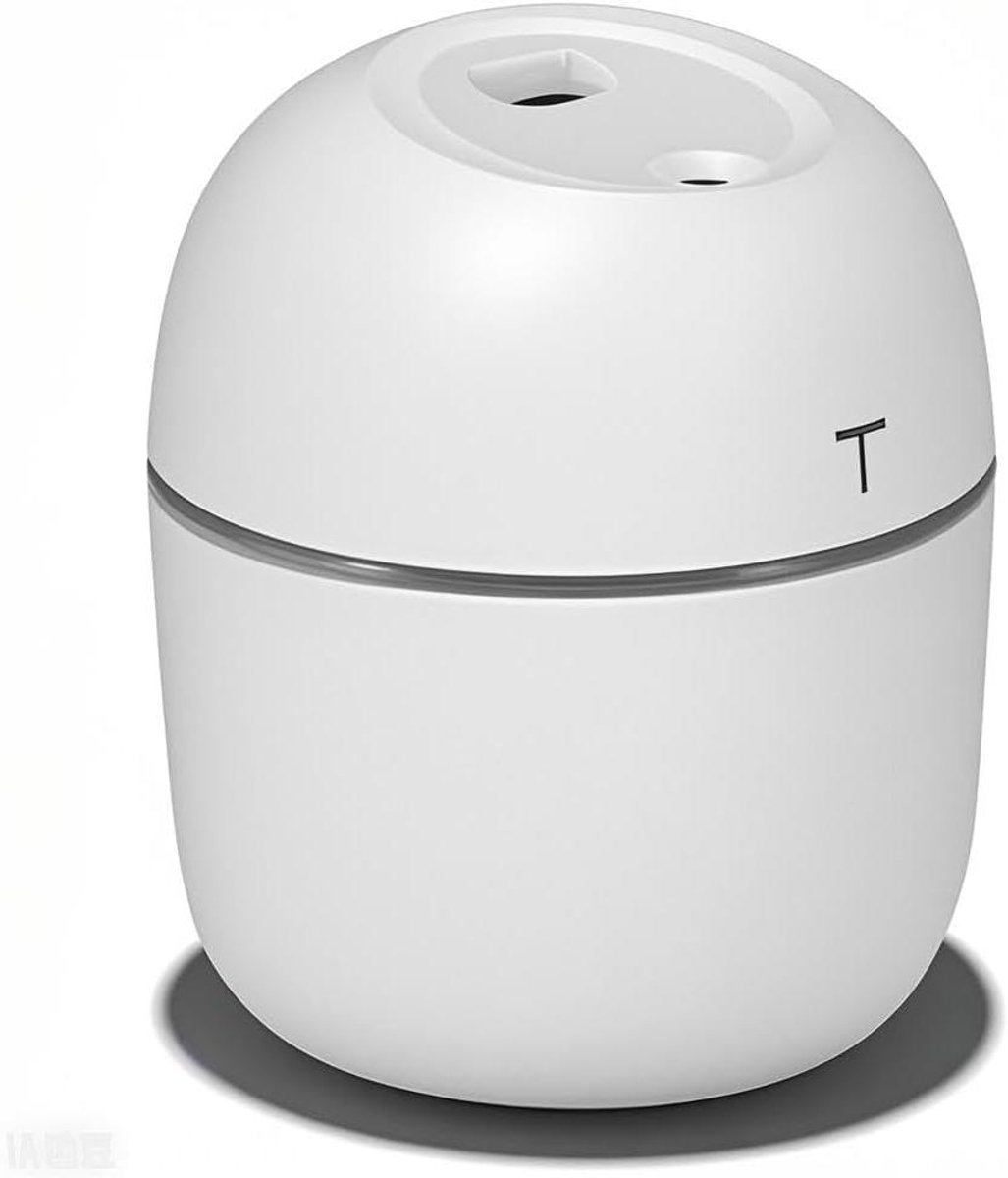 Mini Luchtbevochtiger - Aroma Vernevelaar - Binnenklimaat Verbeteren - Automatische Uitschakeling - 220ml Capaciteit - Wit