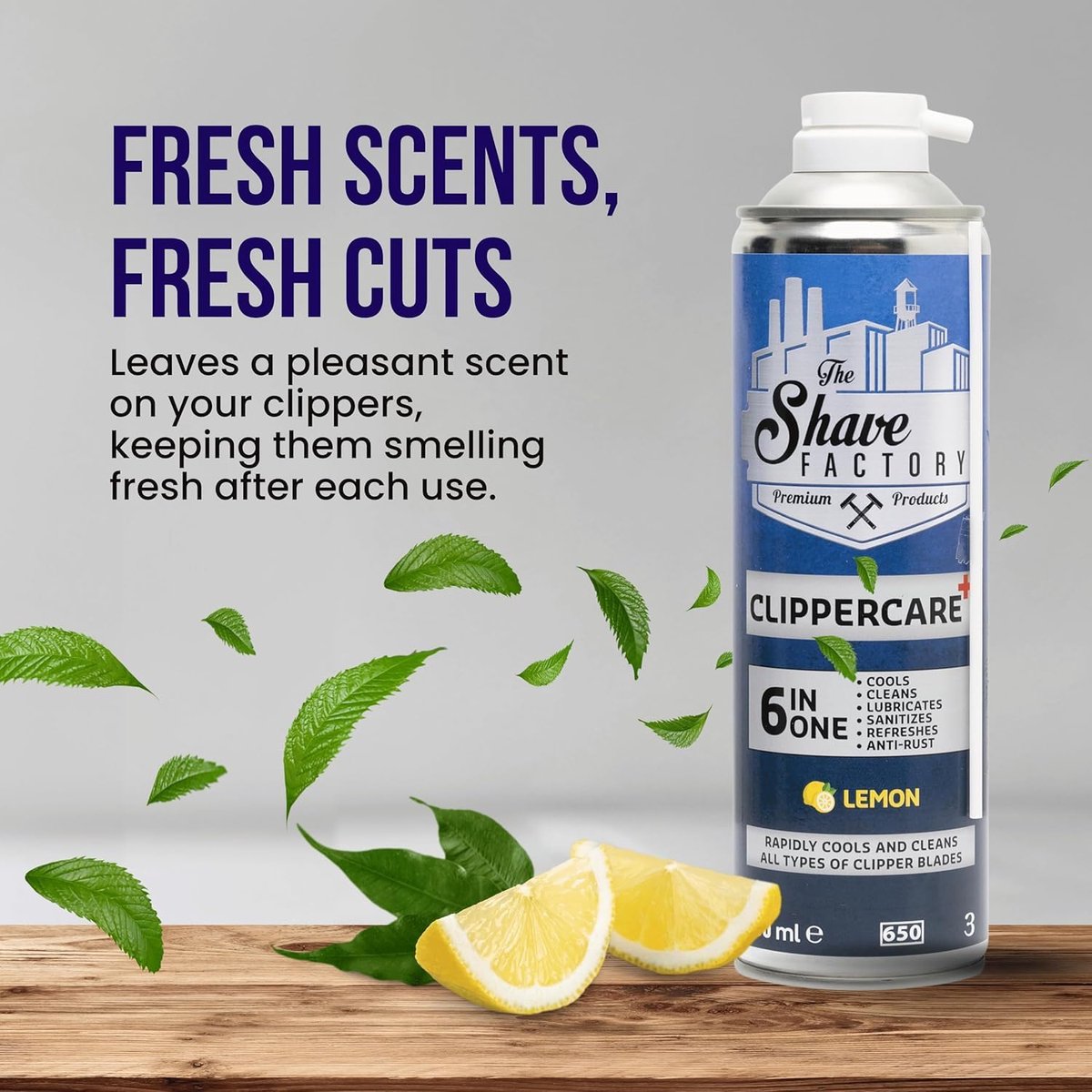 SnelShoppen - The Shave Factory Clippercare 6in1 Spray 500ML - Onderhouds Spray voor Clipper, Koelmiddel, Smeermiddel, Reiniger, Verfrisser, Voorkomt
