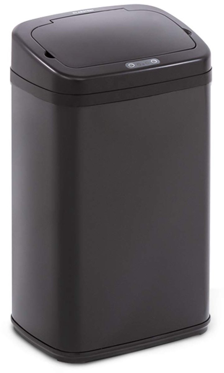 SnelShoppen - Sensor Vuilnisemmer 30 Liter - Touchless Automatisch Openen en Sluiten - Vuilniszakhouder - ABS-Kunststof - Zwart - Perfect voor Keuken,