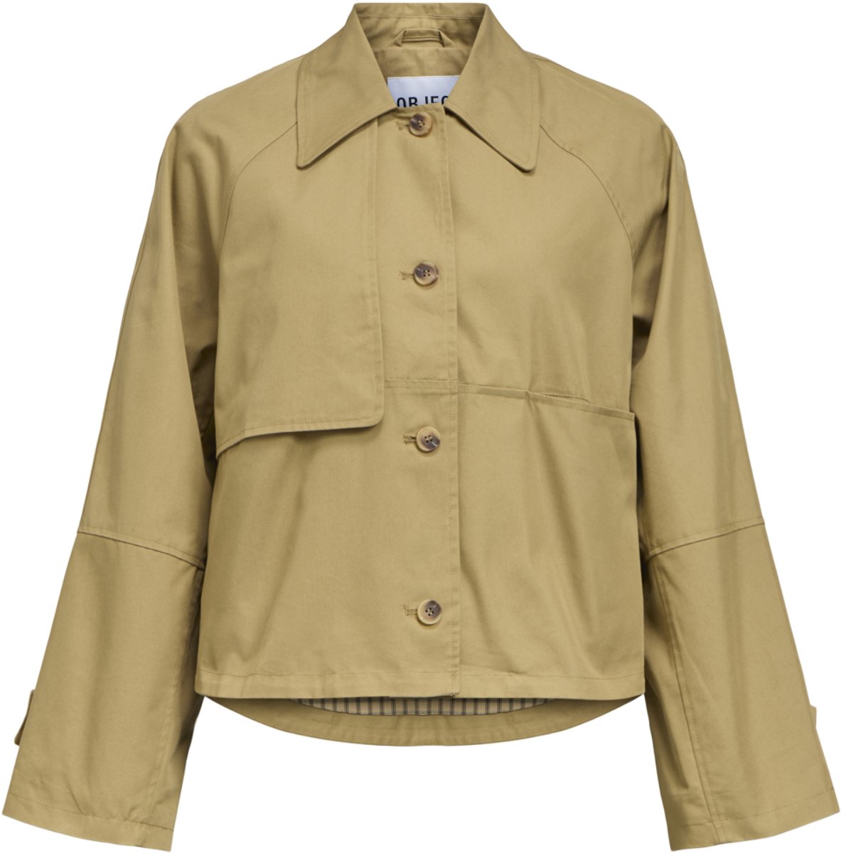 Object Jas Objsianna L/s Short Jacket 146 23049692 Twill Dames Groen