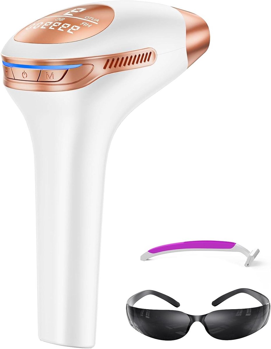 IPL Epilator - Pulsed Light - Huidontharing - 9 Energie Niveaus - 999.900 Flitsen - Wit