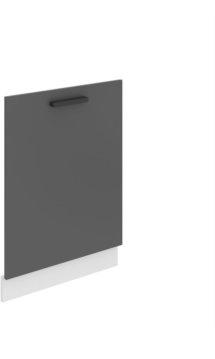 BELINI Voorpaneel Vaatwasser PZ 60 cm met Handgreep en Plint - Zilver Mat
