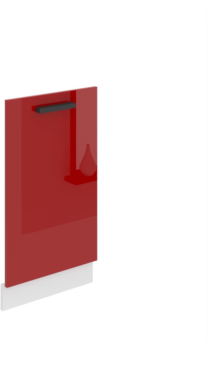 BELINI Voorpaneel Vaatwasser PZ 45 cm met Handgreep - Rood Hoogglans