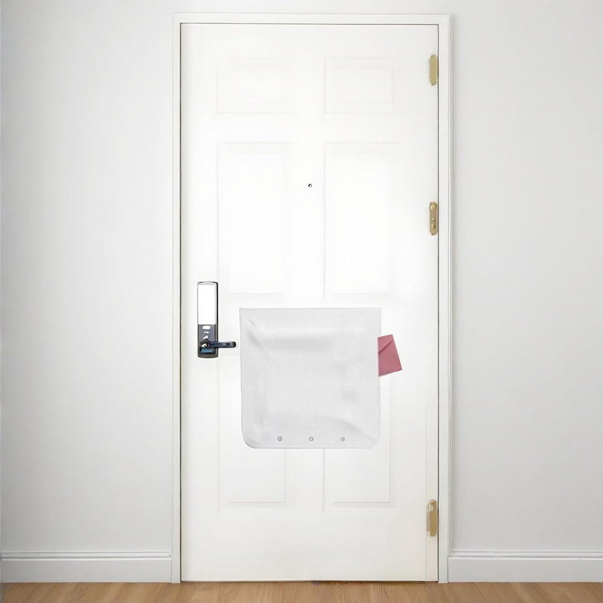 Brievenbakvanger - Postvanger brievenbus - Post veilig opvangen - Geen schroeven nodig - 52 x 51 cm - Wit