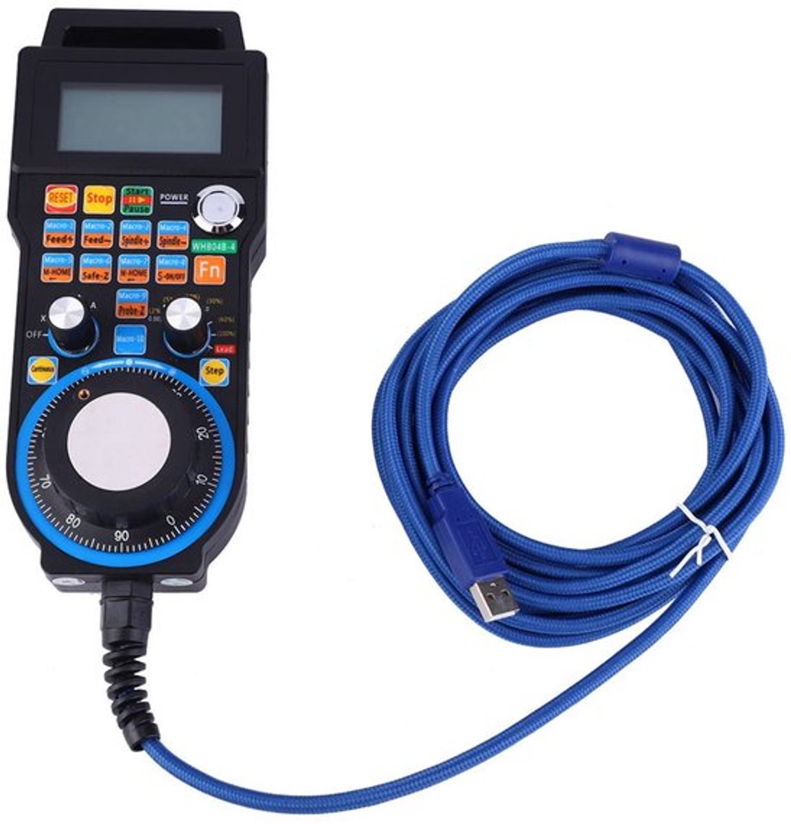 4-as Handwiel Pulsgenerator - Precisie - Bedraad USB - 100PPR Encoder - Voor machinebesturing - 5 m lengte