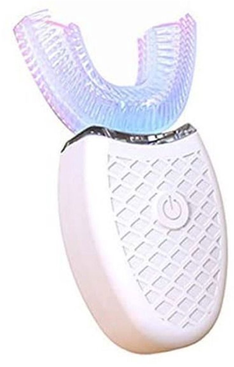 LISM-U-vormige ultrasone elektrische tandenborstel, 4 standen, timer, 360 graden draadloos opladen - Wit