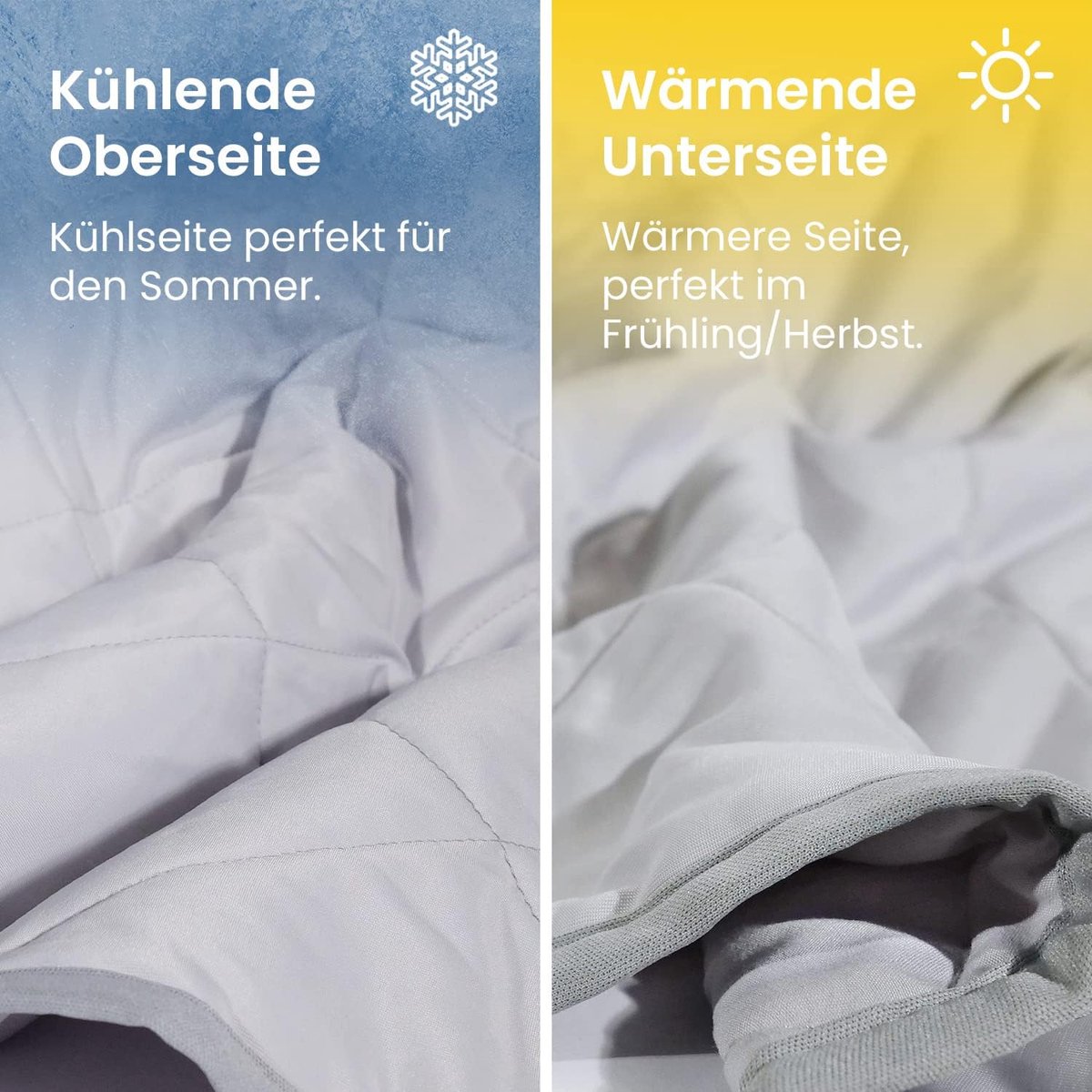 SnelShoppen - Summer Cooling Blanket 150x200cm - Q-Max>0.4 Koelende Fibers - Lichte & Zachte Plaid voor Nachtelijk Zweten - 4-Seizoenen Dekbed - Grijz