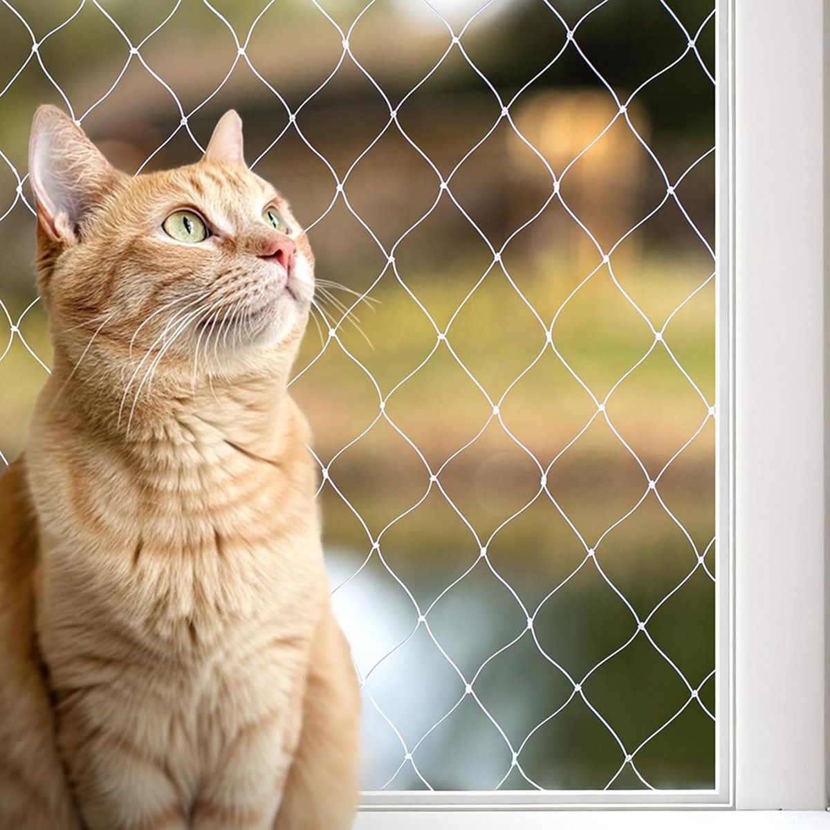 SnelShoppen - Dibea kattennet balkon, beschermend net voor katten, weerbestendig, verschillende maten, makkelijk te monteren zonder boren, ideaal voor