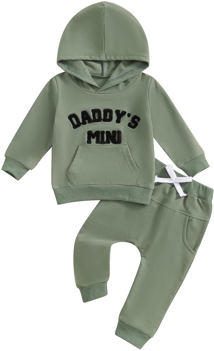 SnelShoppen - JiAmy Babykleding Jongens Lange Mouwen Kledingset Hoodie + Broek Tweedelig Sweatshirt Set Babykleding Pasgeborenen Peuters 0-3 Jaar Groe