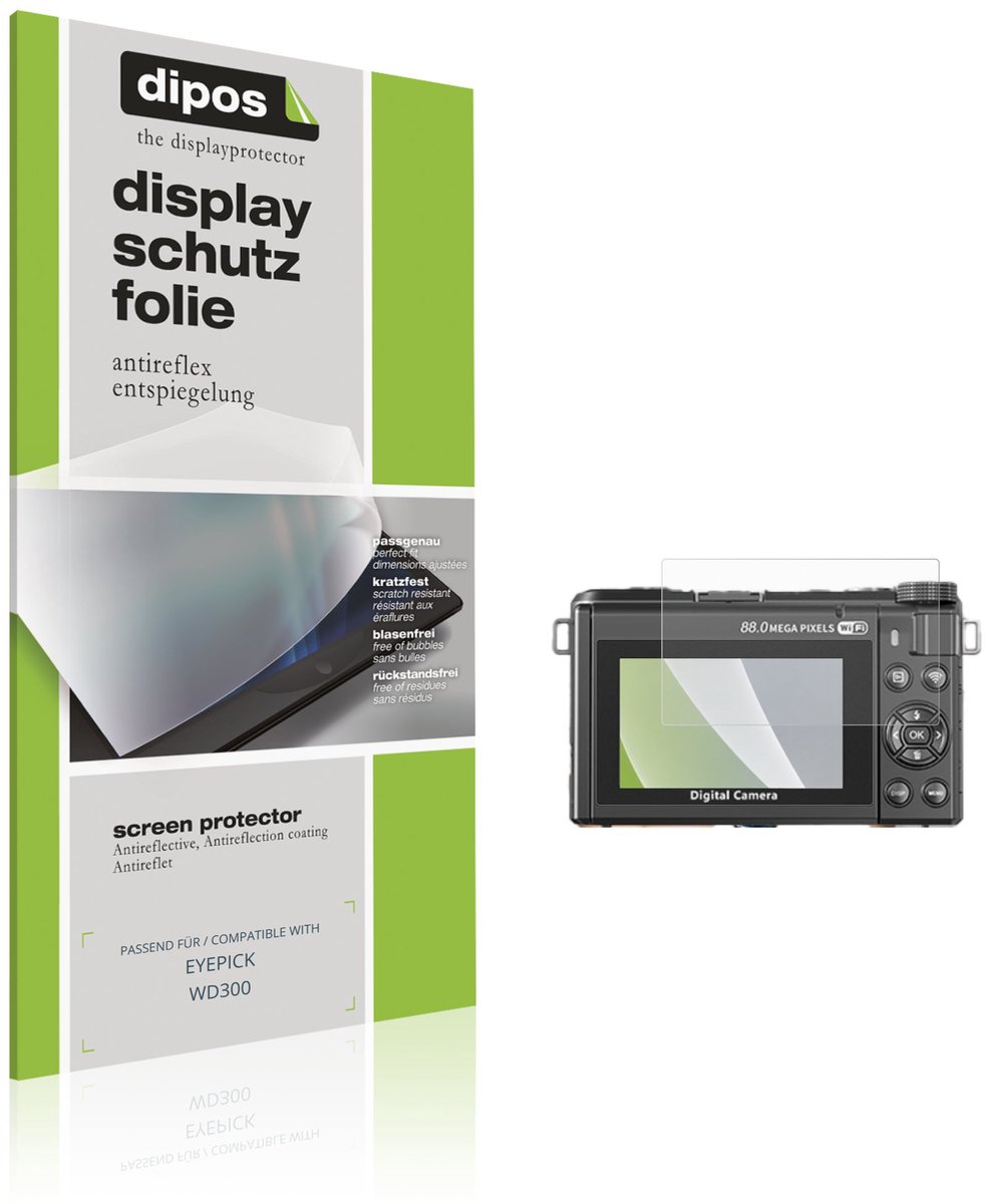 dipos – 4x Matte Beschermfolie geschikt voor EYEPICK WD300 | Krasbestendige & antireflecterende Screenprotector Ultra-Thin