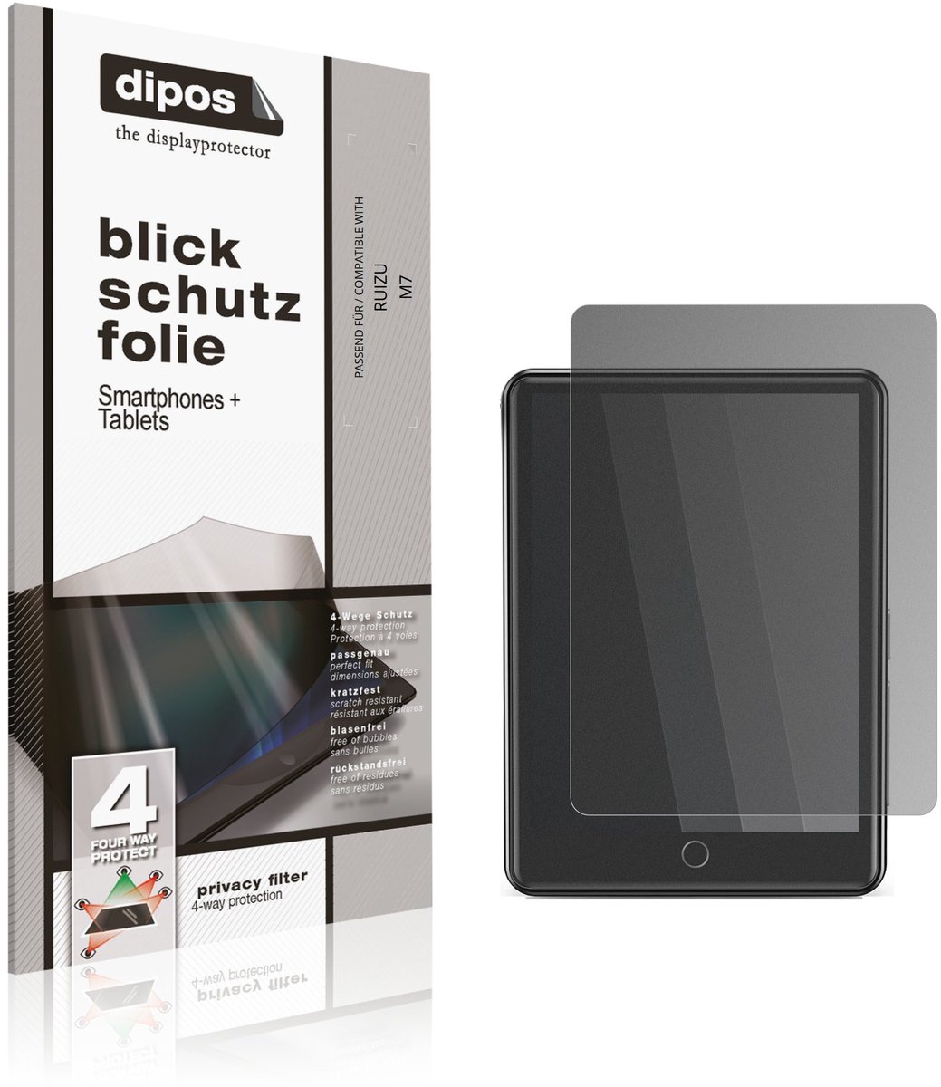 dipos – Matte Privacy Screenprotector geschikt voor RUIZU M7 | Anti-Spy Beschermfolie