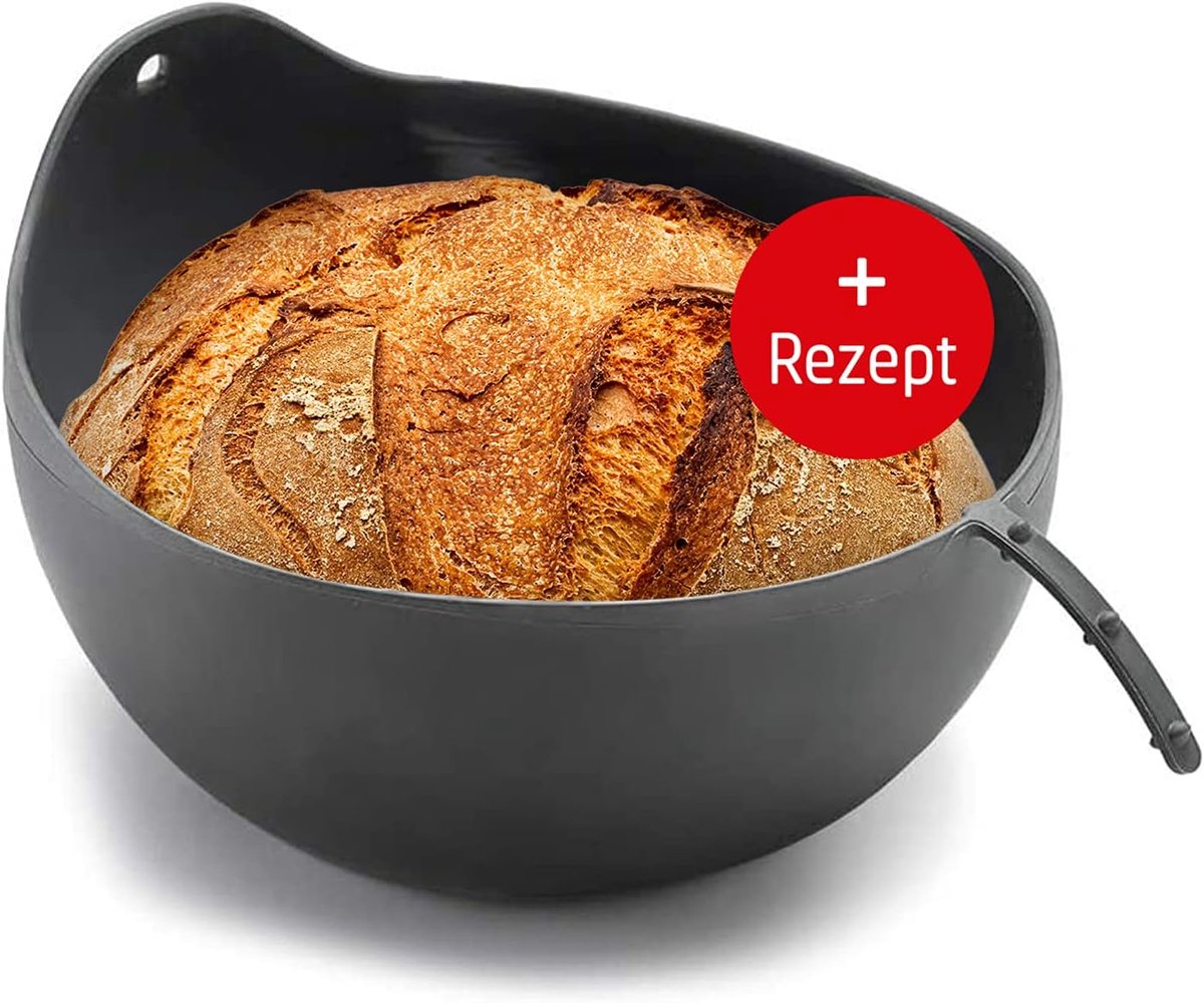Coolinato Universal 3-in-1 Silicone Bowl, Bread Mould for Baking, Mixing and Steaming, Heat Resistant up to 230°C, 24 - ShopVlot