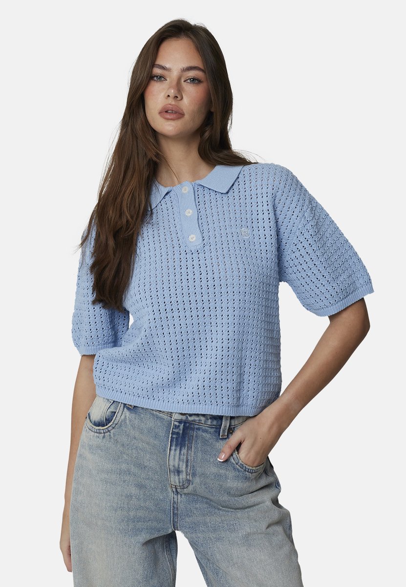 Good For Nothing - Overhemd - Katoen - Vrouwen - Maat S - blauw