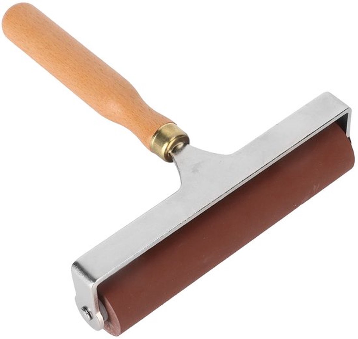 Rubberen rollen - Inktapplicator - Zacht en flexibele borstel - 15 cm - Voor drukwerk en plakboeken - Geschikt voor kunst en knutselen