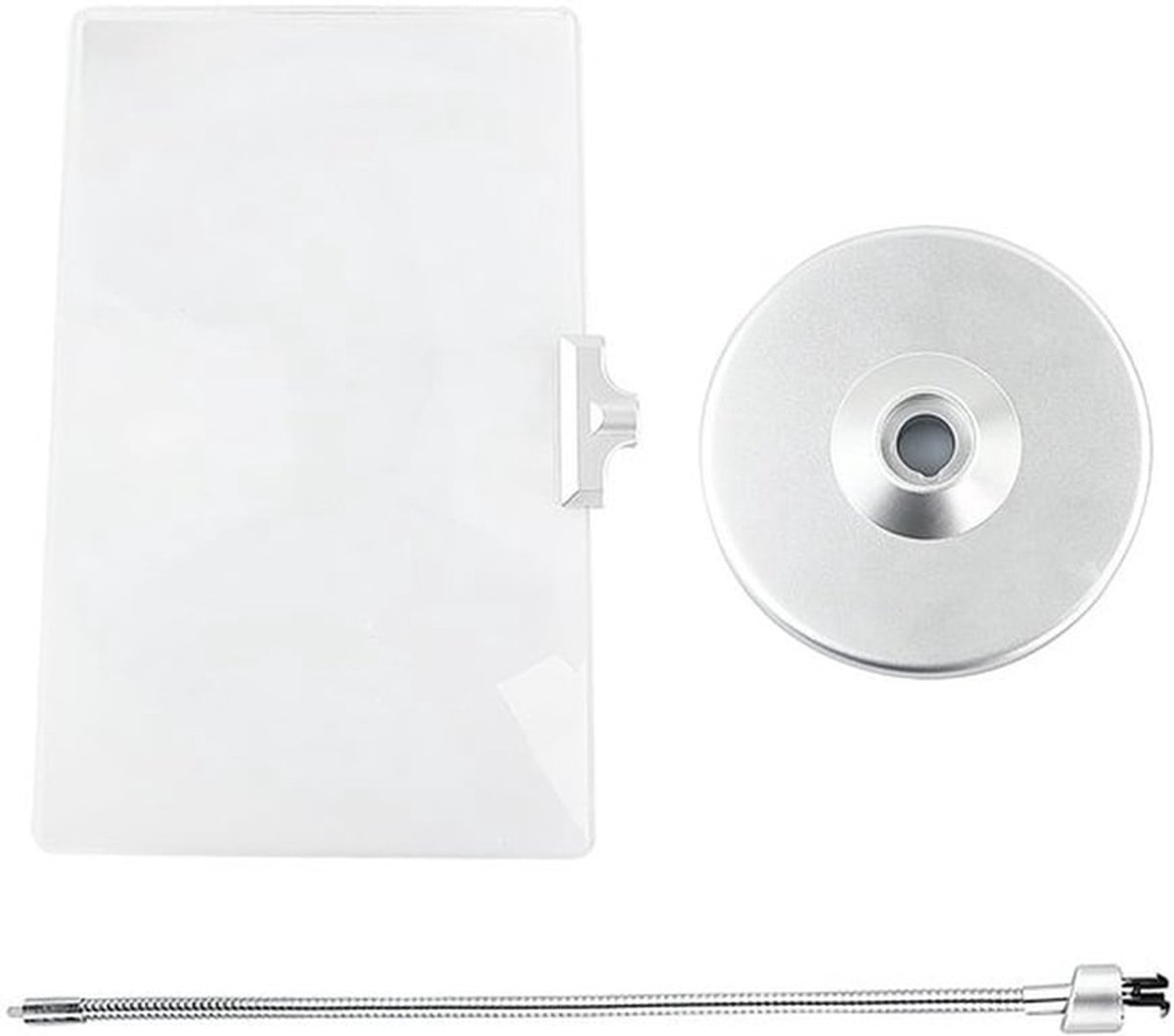 Tafelvergroter 4x Vergroting - Vergrootglas voor Volwassenen - Roterende Buigbare Stand - HD Fresnel Lens - 25x14,5cm - Vermindert Oogvermoeidheid