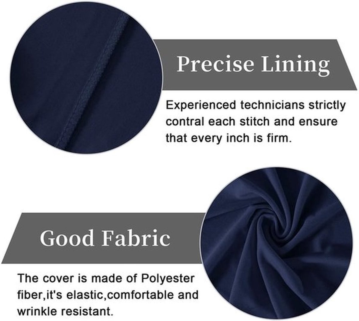 Tafelkleed 1,8 m - Rechthoekig - Stretch - Polyester - Elastisch - Duurzaam en herbruikbaar - Tafelhoes