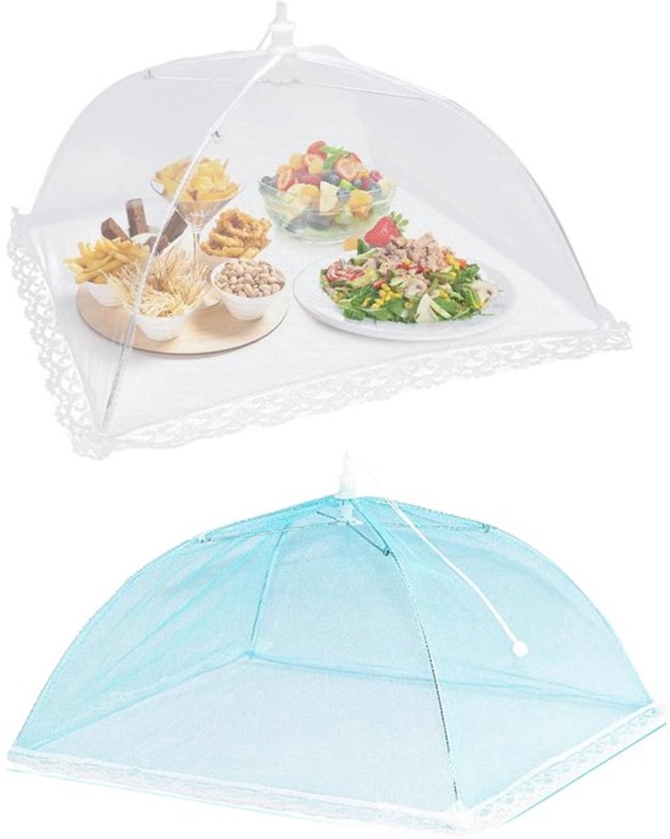Voedselafdekking opvouwbaar - Vliegenkap - Insectenbescherming - Netstofafdekking - 32 x 32 cm - Perfect voor barbecue