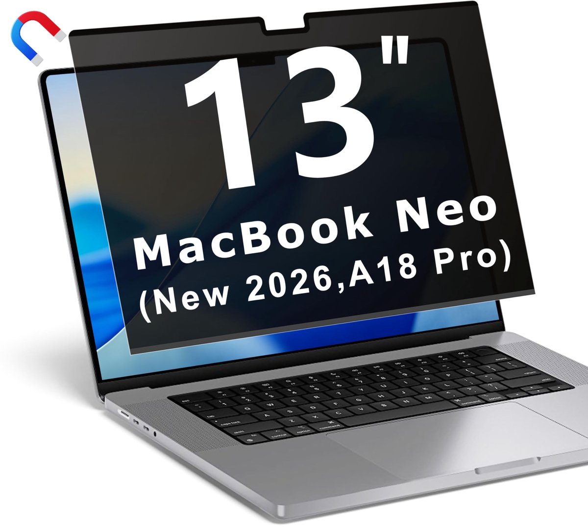 Solidchoice - Magnetische Privacy Film voor MacBook Neo 13 Inch met Anti-Glare Bescherming
