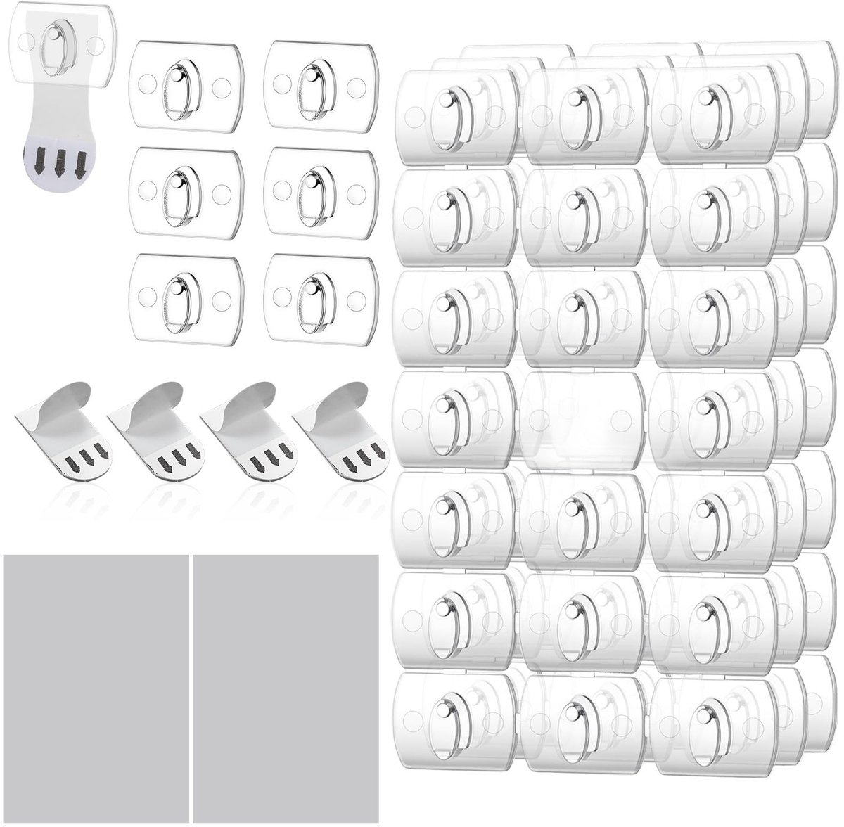 Solidchoice - 42 Transparante Haakjes voor Lichtjes en Decoraties