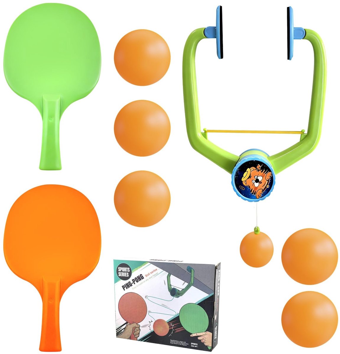 Solidchoice - Verstelbare Tafeltennistrainer voor Binnen met Gereedschapsvrije Installatie