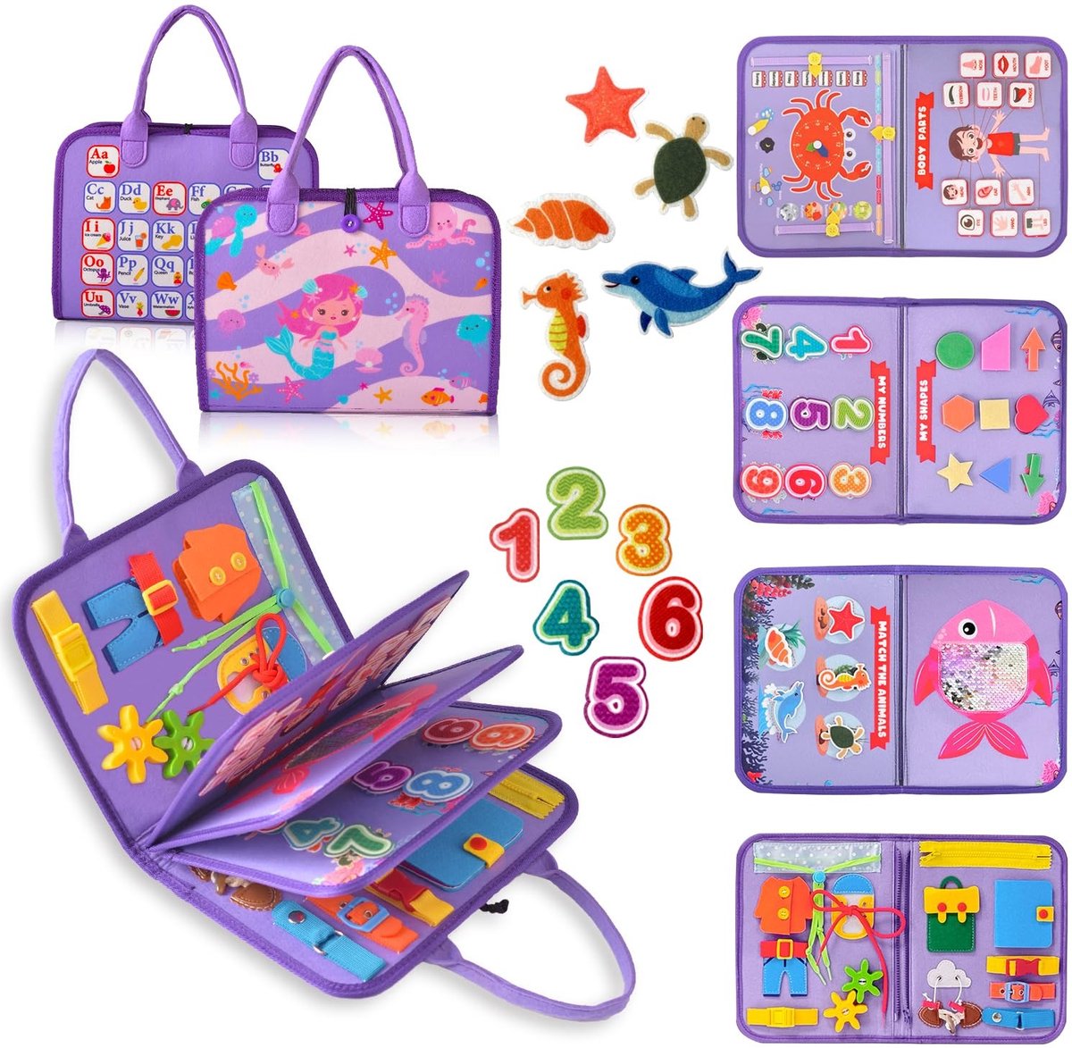 Solidchoice - Sensory Busy Board Activiteitenspeelgoed voor Kinderen van 3 Jaar
